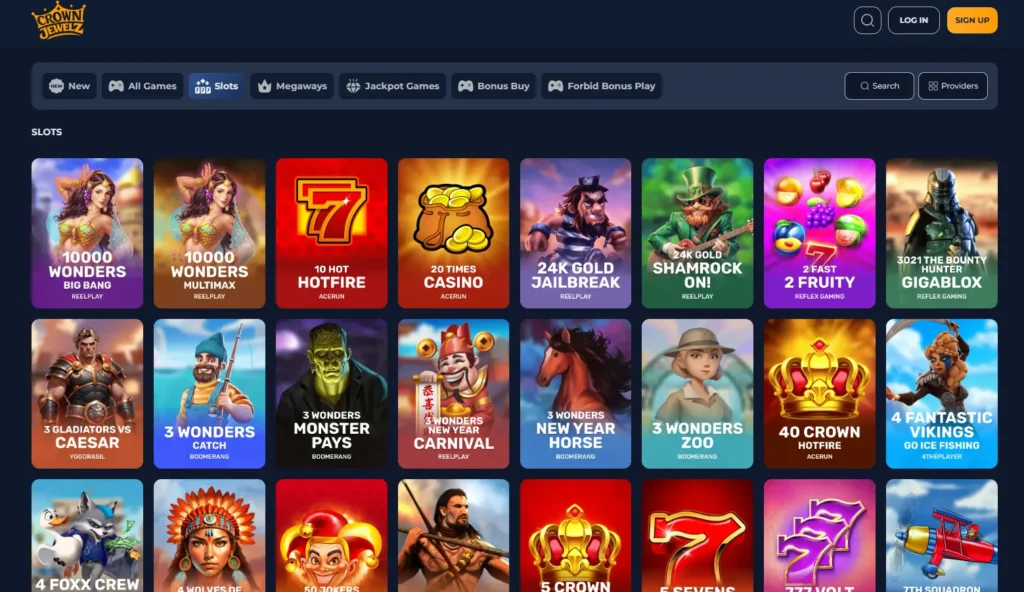 crown jewelz slots screen