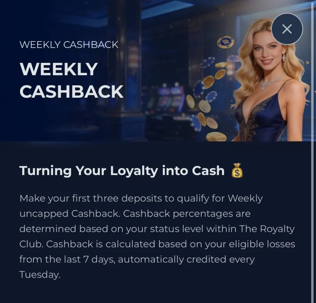 crown jewelz weekly cashback